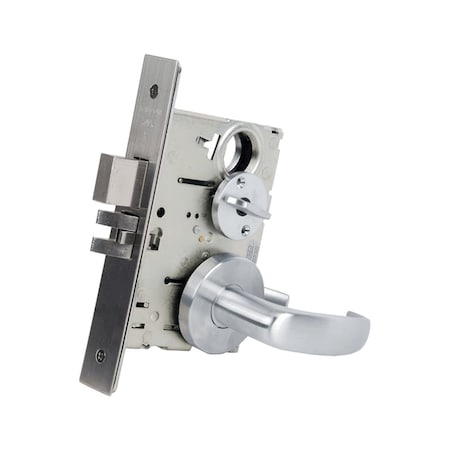 Falcon Privacy, Bedroom, Bath Mortise Lock, Quantum Lever, Gala Rose, Satin Chrome MA311 QG 626